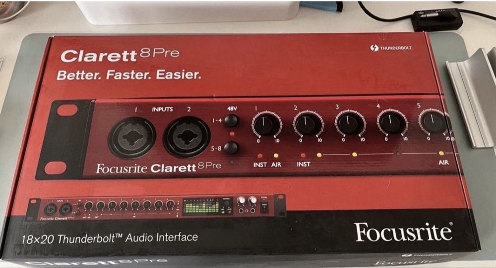 Аудио интерфейс focursite clarett 8pre thunderbolt