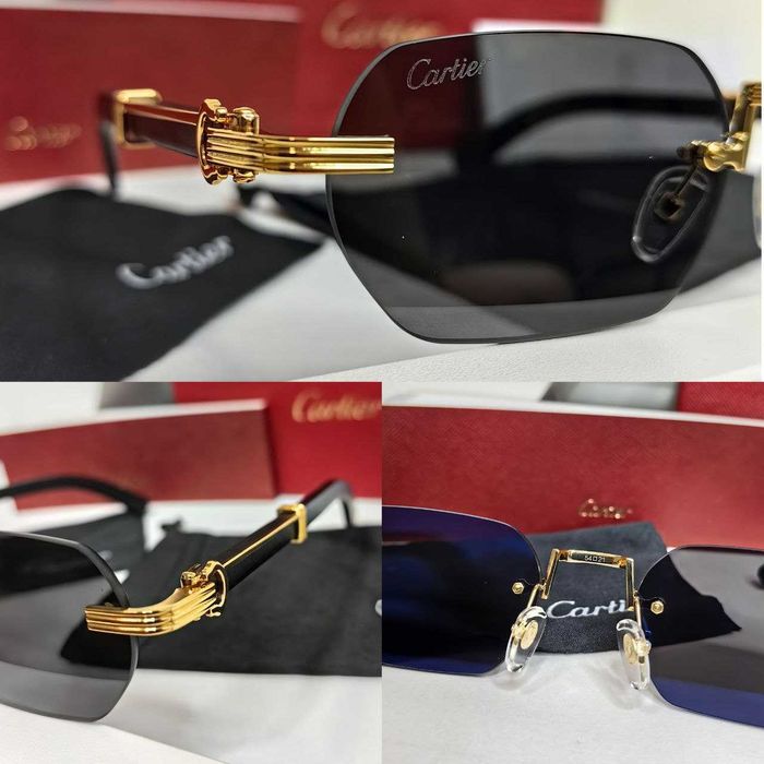 Слънчеви очила Cartier CT0362S златни и сребърни елементи