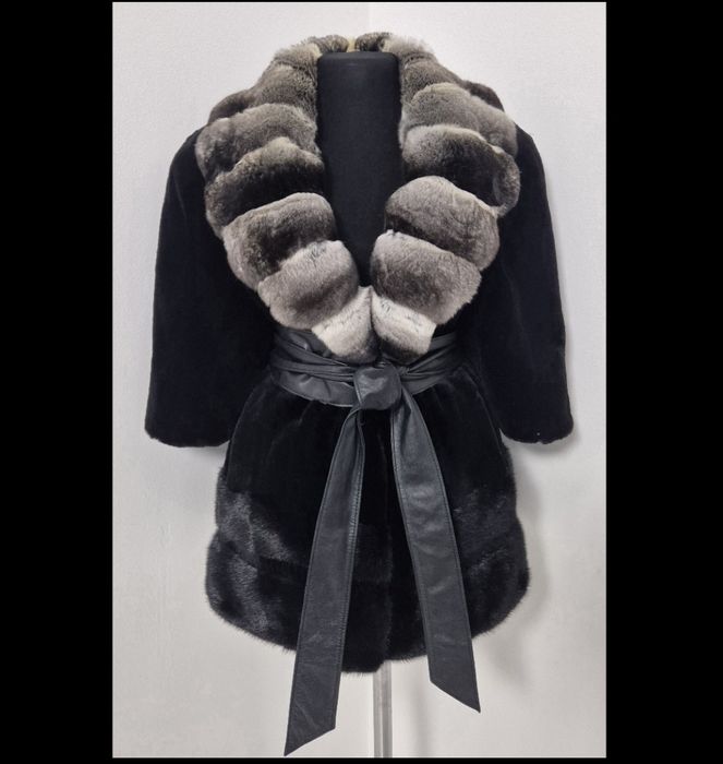 Норковая шуба с шиншиллой