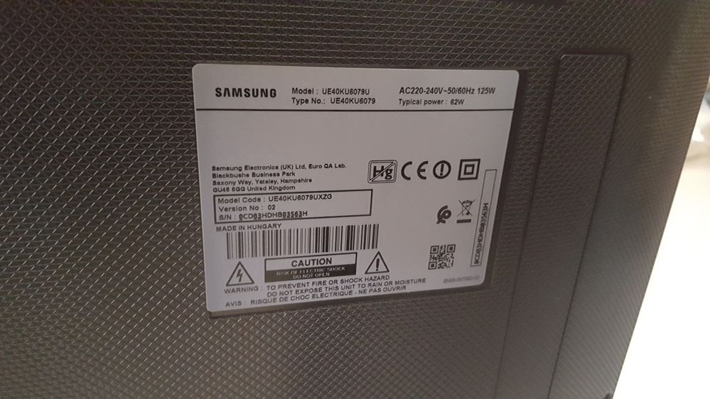 Samsung 40' смарт - ue40ku6079u - за части