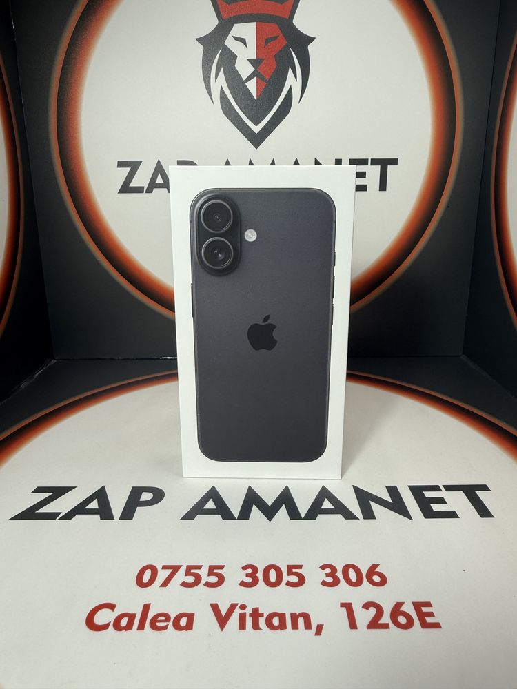 ZAP AMANET VITAN - iPhone 16 - 128GB - Black - Sigilat