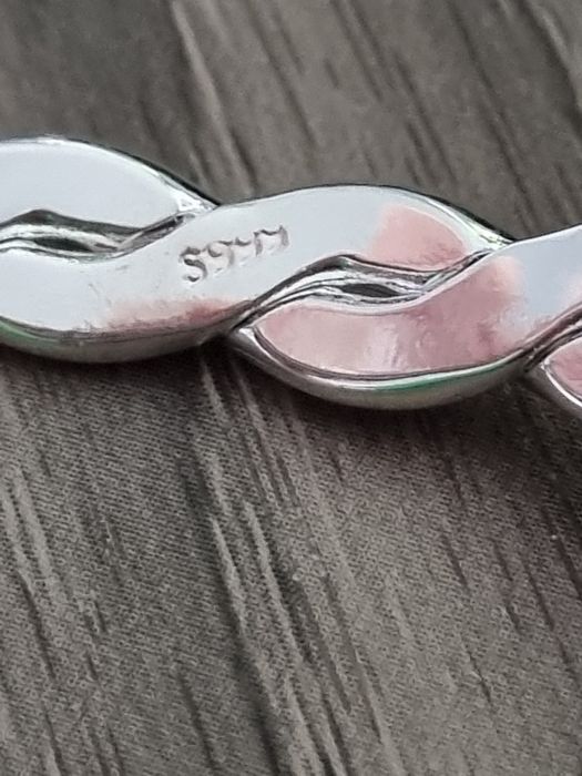 Bratara fixa  argint 925 model impletit