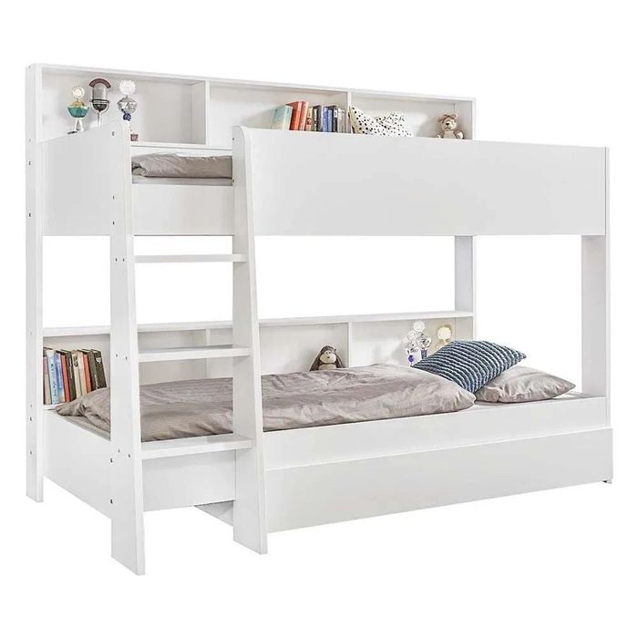 Двуетажно легло БЯЛО 200/90 КАТО НОВО