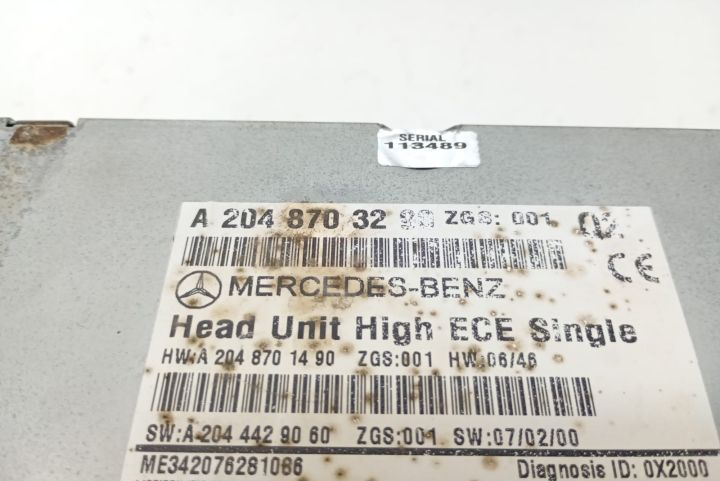 Navigatie  CD player  A2048703290 Mercedes-Benz C-Class W204/S204