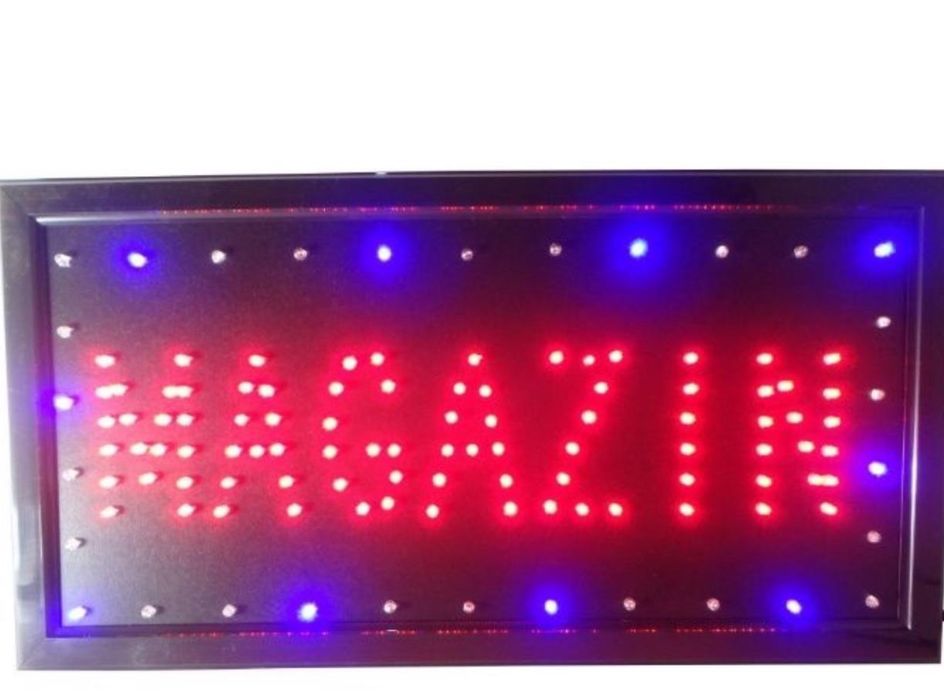 Panou Publicitar Reclama LED Inchis Deschis Caffe magazin mixt un