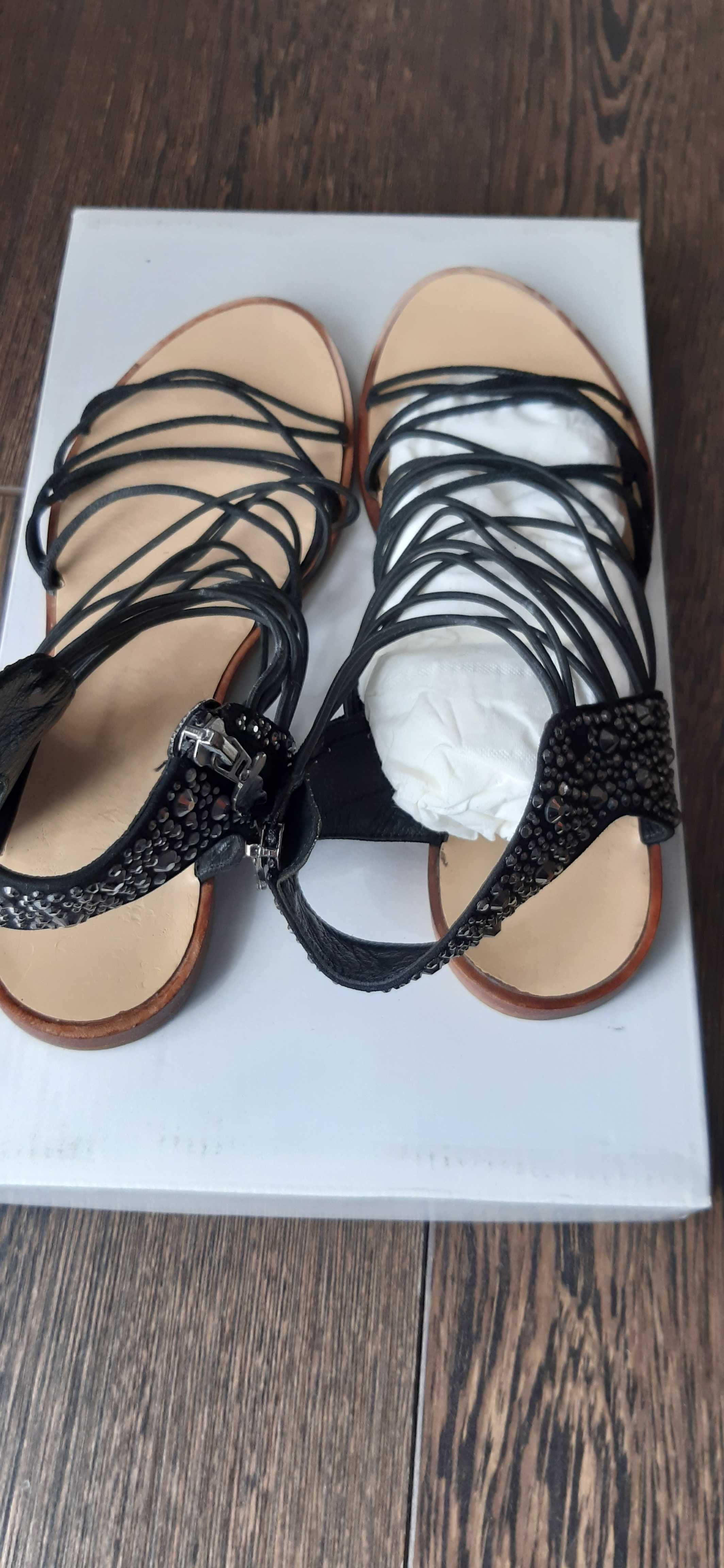 sandale lola cruz cu bretele si strasuri aplicate lateral, negru