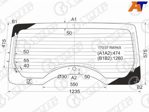 Стекло заднее с обогревом MITSUBISHI PAJERO 3/5D 06- Mitsubishi Pajero