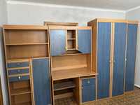 Гарнитур: шкаф, этажерка, рабочий стол, стеллаж для книг