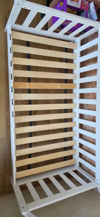 Детско легло U-Grow, Дърво, Размери 140 х 70 см, Бял