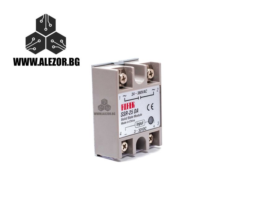 Солид стейт реле 25A/24-380 VAC Aideepen, SSR реле, 3-32VDC, 20200079