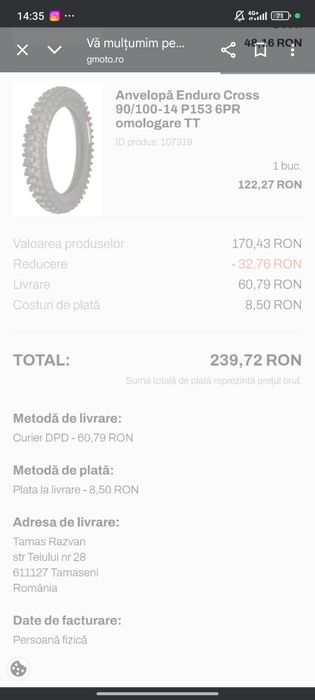 Cross kxd pro de 125 (cu motor de 107cc)