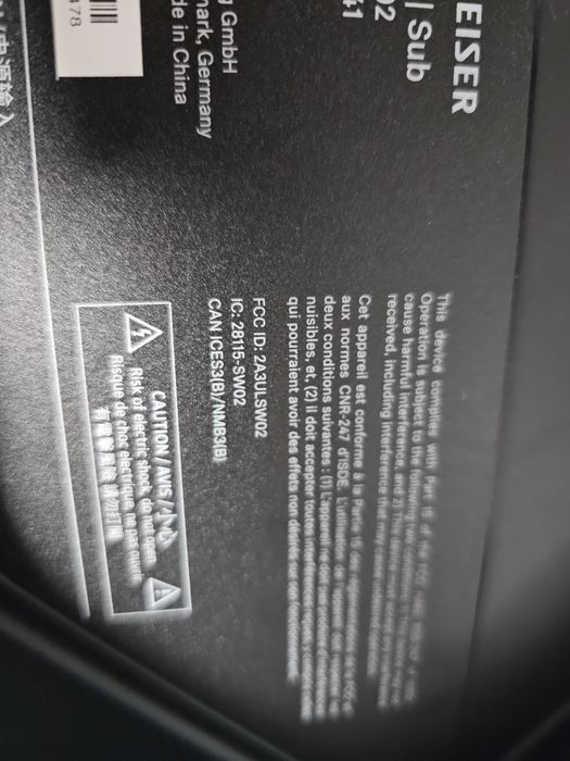 Subwoofer Sennheiser Ambeo Sub, Negru