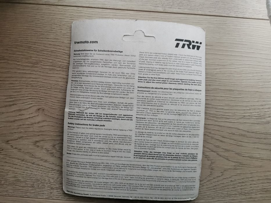 Plăcuțe de frână TDM 900 - TRW Lucas MCB 731 (2 buc.) - MCB731 - Organ