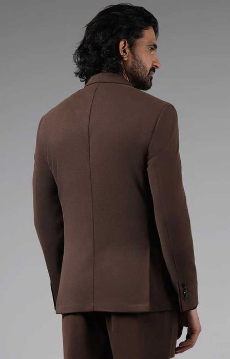 Sacou blazer slim 50 L premium Devred NOU lana super 110's maro inchis