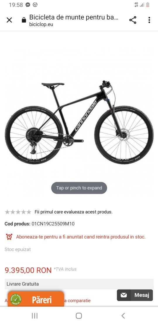 Bicicleta cannondale fsi 5 2020 carbon