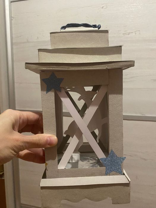 Поделка из картона фонарик