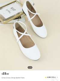 СРОЧНО SHEIN Новые женские белые балетки(туфли), 42 размер