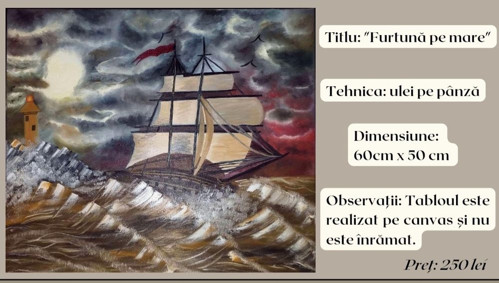 Tablou Furtună pe mare