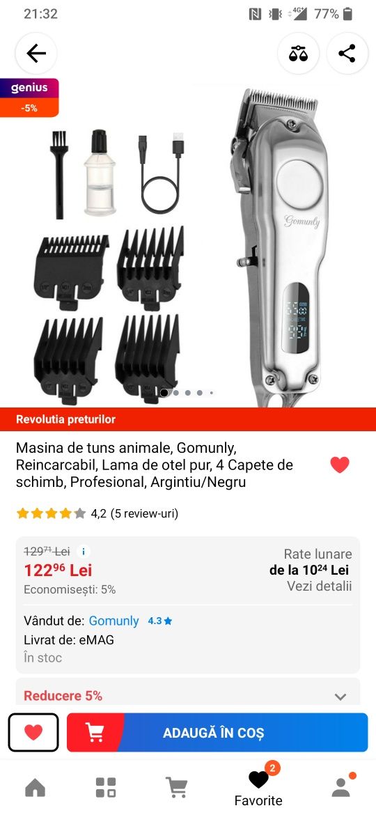 Masina de tuns animale