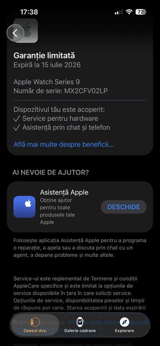 Apple Watch Seria 9 45 mm Nou