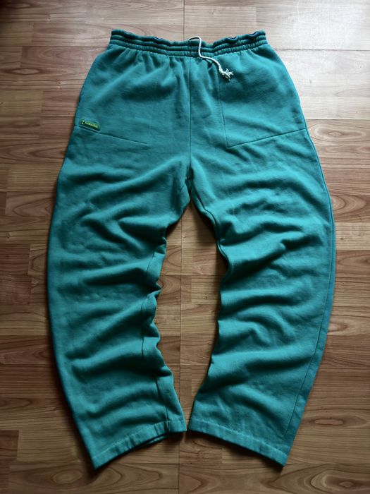 Pantaloni pants sweats joggers Columbia vintage baggy cotton turquois