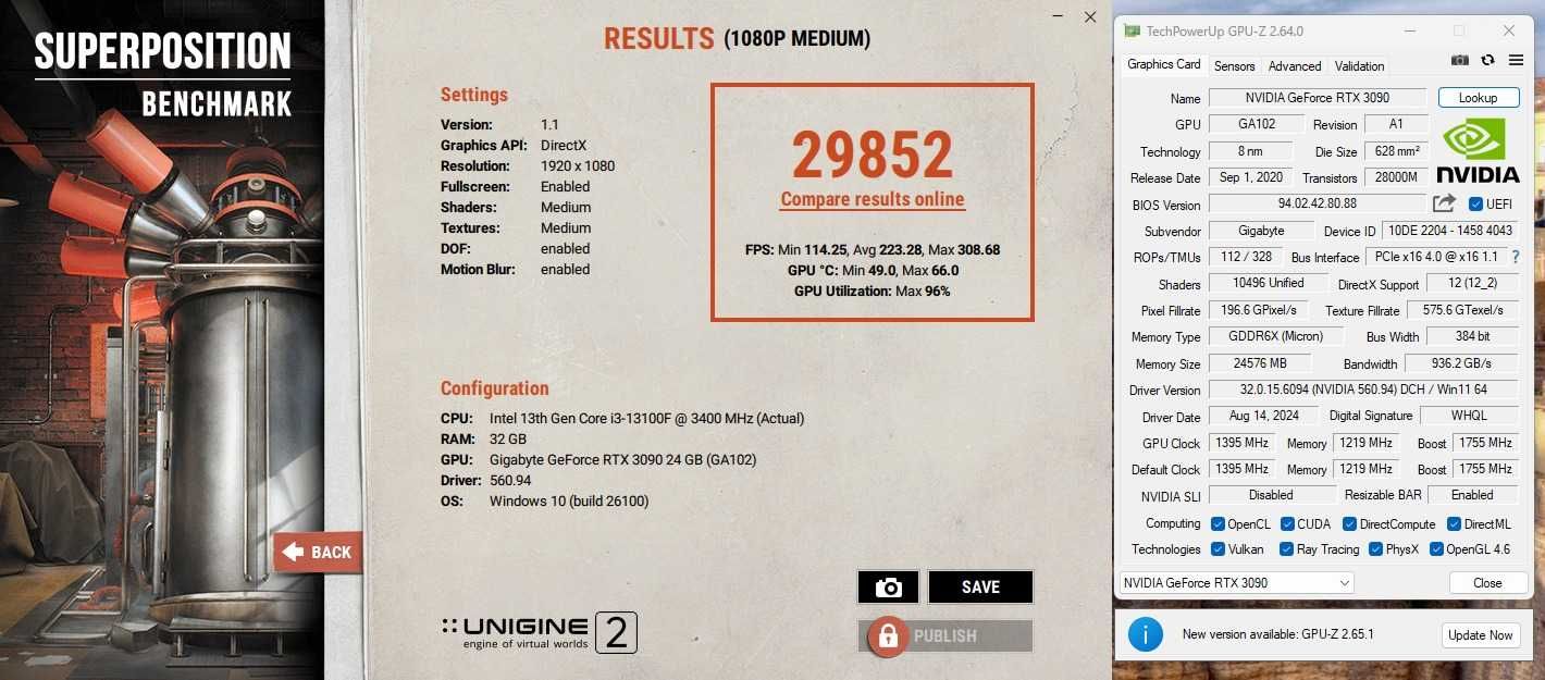 Placa video Gigabyte GeForce RTX 3090 GAMING OC, 24GB GDDR6X, 384-bit