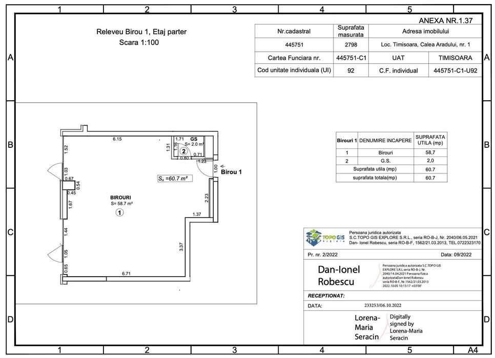 Spațiu comercial de închiriat 60 m2 Nord One (comision 0%)