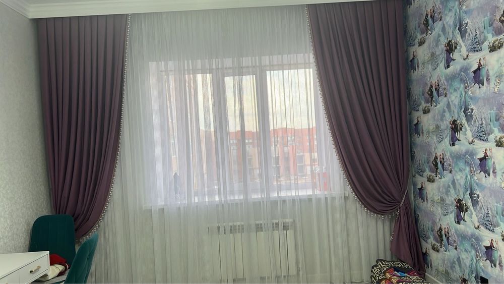 Продам тюль со шторой