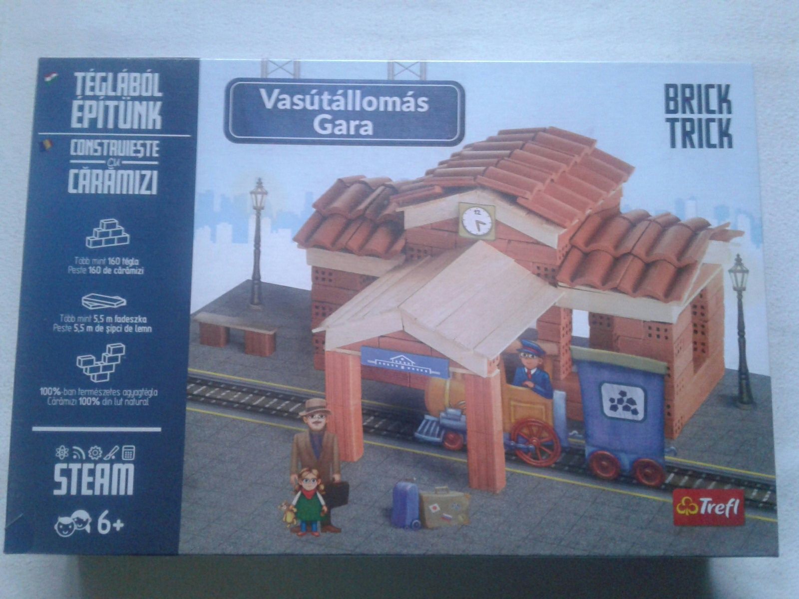 Set construieste Gara cu Trefl BrickTrick,material lut & lemn, sigilat