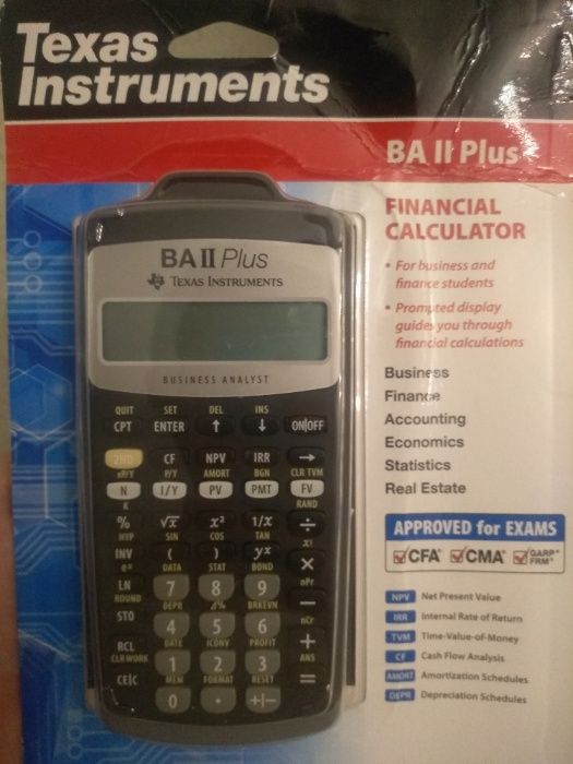 Texas Instruments BA II Plus финансовый калькулятор. Доставка по РК.