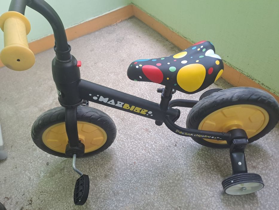 Колело за балансиране 2 в 1 Chipolino Макс Байк, цвят жълт