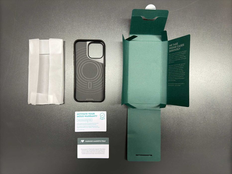 Калъф Mous Limitless 5.0 Black Leather MagSafe за iPhoneз 15 Pro Max