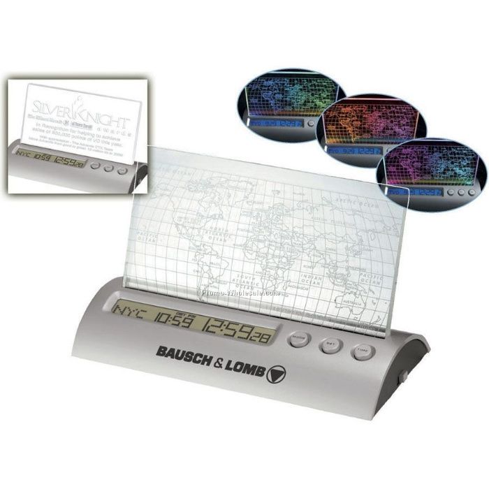 Ceas de birou - LCD world time clock , nou, in cutie , model deosebit