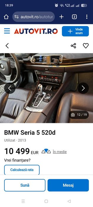 Vând bmw GT 520 d seria 5 2013,xdrive