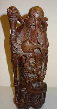 Китайска статуетка от сандалово дърво - дърворезба - МОНАХ