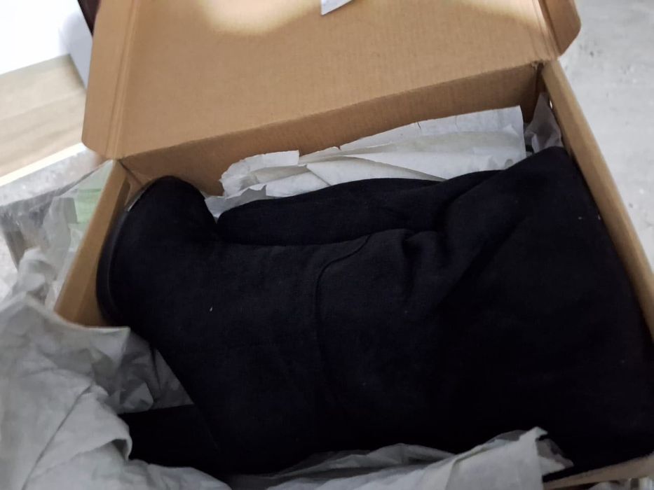 Зимние женские ботфорты, сапоги на каблуке (очень теплые)