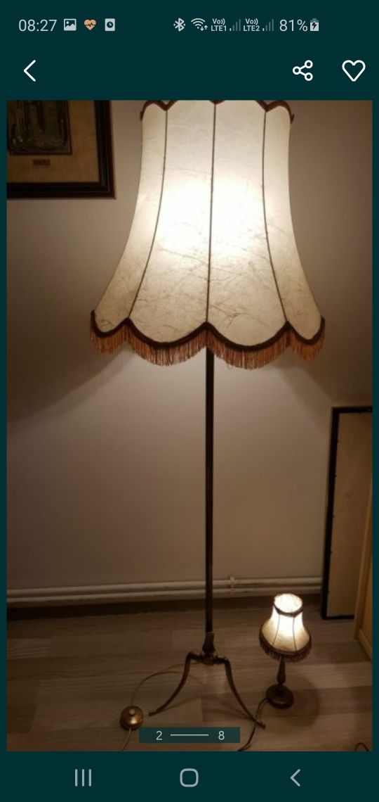 Lampadare vintage din bronz