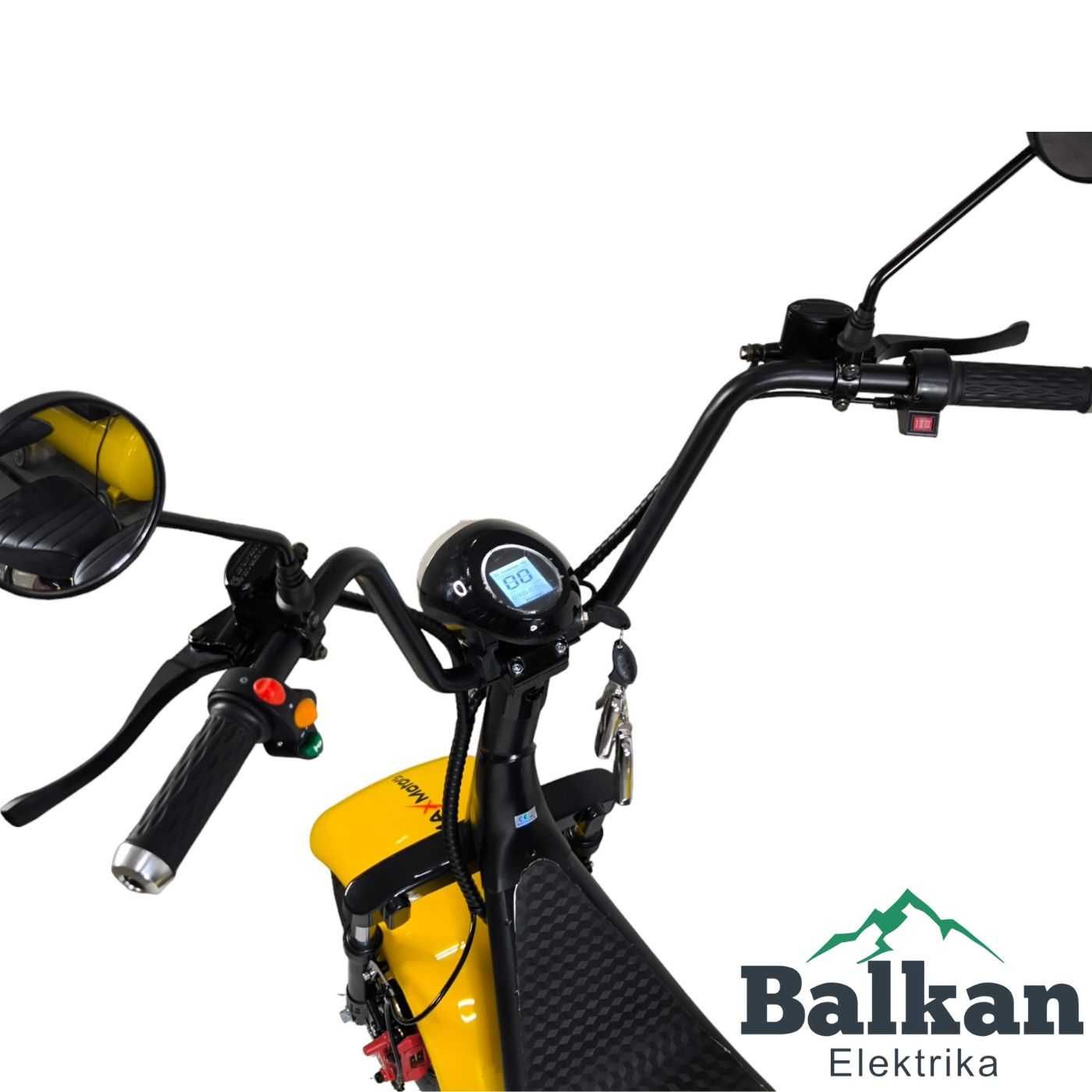 Електрически скутер BIG CITY HARLEY 1500W 60V/12AH Yellow