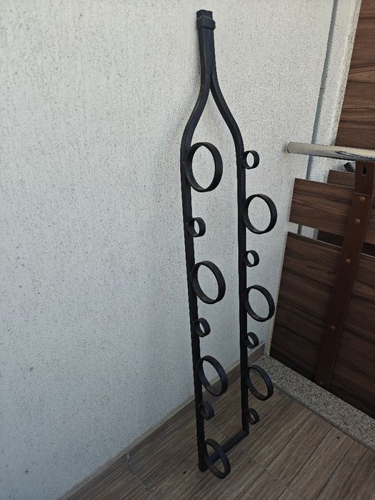 Suport metalic de perete pt sticle, handmade
