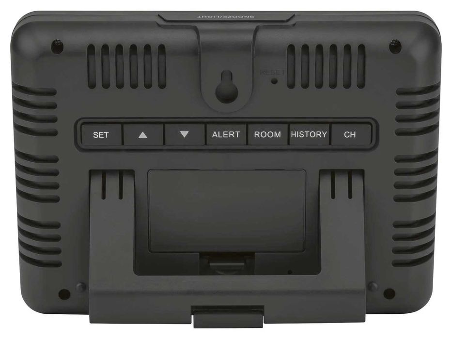 Stație meteo INTERIOR EXTERIOR cu ceas, alarma si higrometru, NOUA