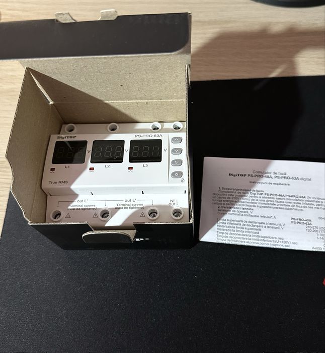 Releu protecție tensiune DigiTOP 63A monofazic