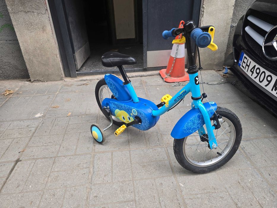 Детско колело BTWIN 14" за деца от 2 до 5 години с помощни колела