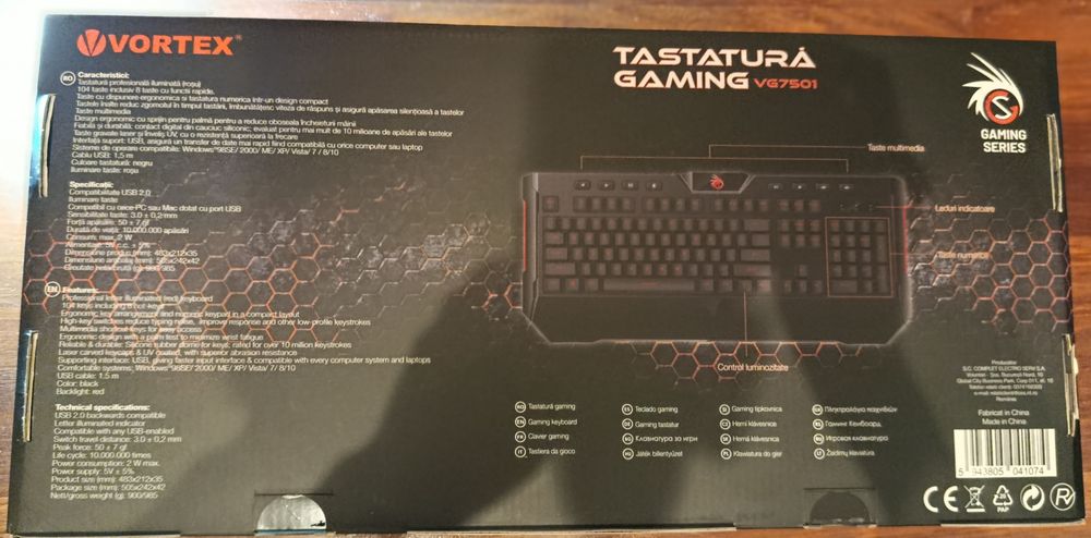 Tastatură Vortex Gaming VG7501
