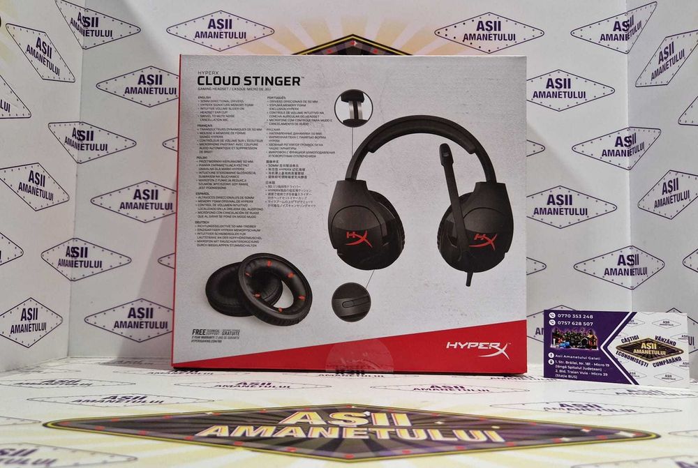 Casti Gaming cu fir AQIRYS Sagitta Black si HyperX Cloud Stinger