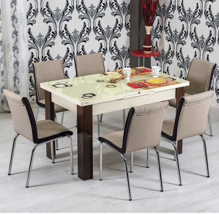 Set masa extensibila cu 6 scaune