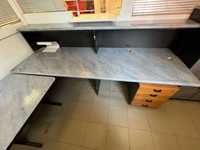 Офис комплект: бюро, шкаф и помощна маса