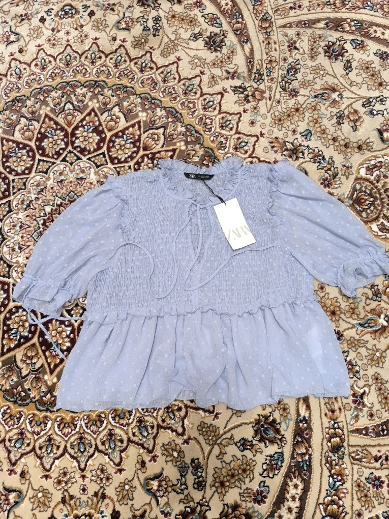 Блузка Zara Рубашка с коротким рукавом
