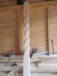 Stâlpi de lemn pentru terasă si foișor din lemn