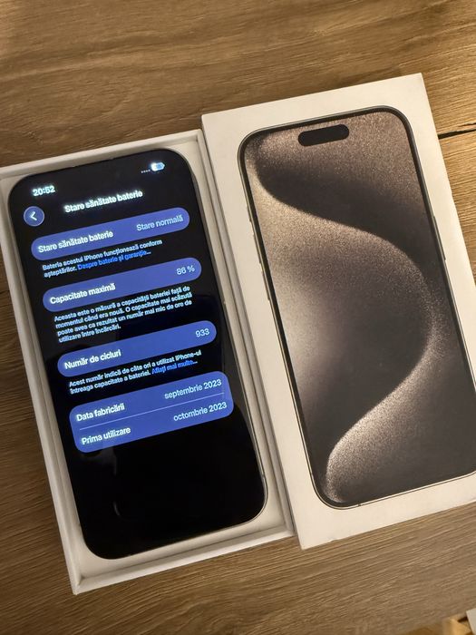 Iphone 15 Pro natural titanium 128 gb