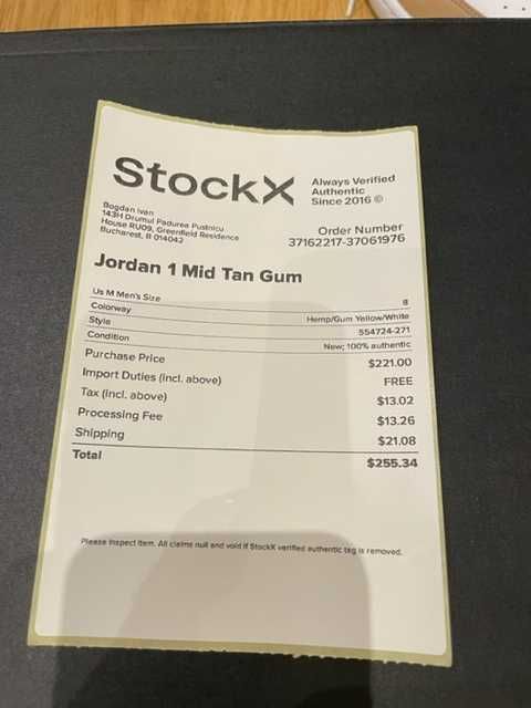 Jordan 1 Mid Tan Gum
